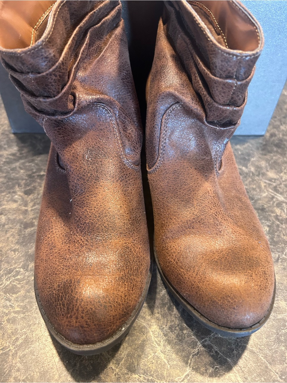 Anna Brown Slouchy Ankle Booties